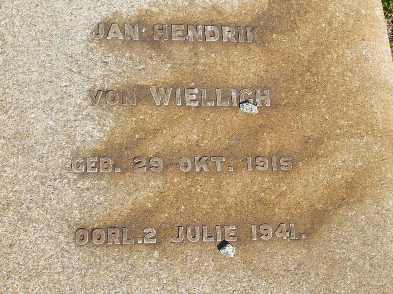 WIELLIGH Jan Hendrik, von 1915-1941