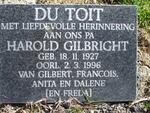 TOIT Harold Gilbright, du 1927-1996