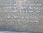 ZYL David Benjamin, van 1887-1955 & Sophia Margaretha DE WET 1888-1963
