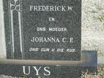 UYS Frederick W. & Johanna C.E.