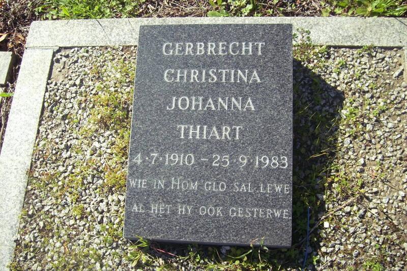THIART Gerbrecht Christina Johanna 1910-1983