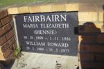 FAIRBAIRN William Edward 1889-1977 & Maria Elizabeth BIENNIE 1899-1956