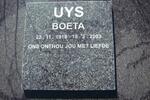 UYS Boeta 1919-2003