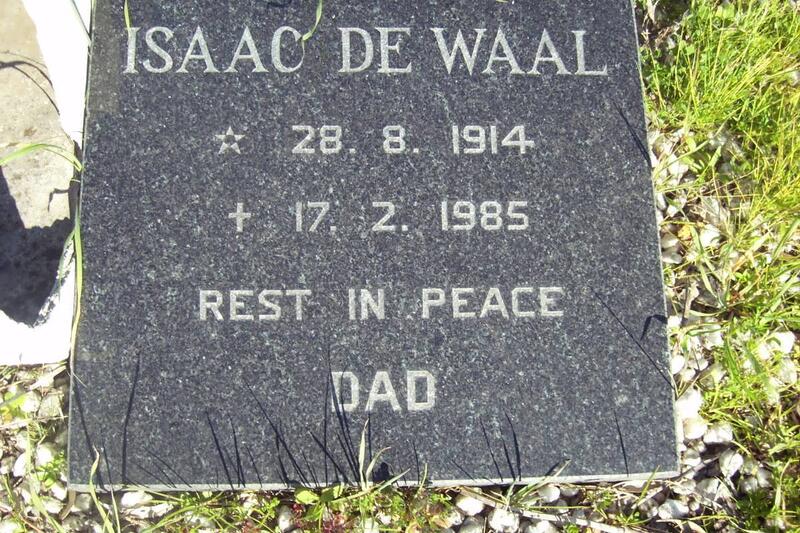 WAAL Isaac, de 9114-1985