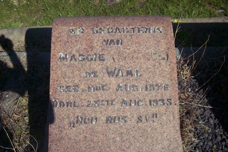 WAAL Maggie ?, de 1876-1935