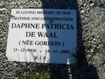 WAAL Daphne Patricia, de nee GORDON 1930-2005
