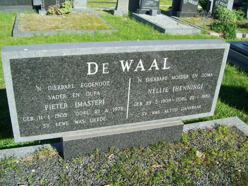 WAAL Pieter, de 1905-1978 & Nellie HENNING 1909-1980
