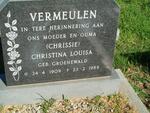 VERMEULEN Christina Louisa nee GROENEWALD 1909-1988