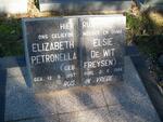WIT Elizabeth Elsie Petronella, de nee FREYSEN 1897-1988