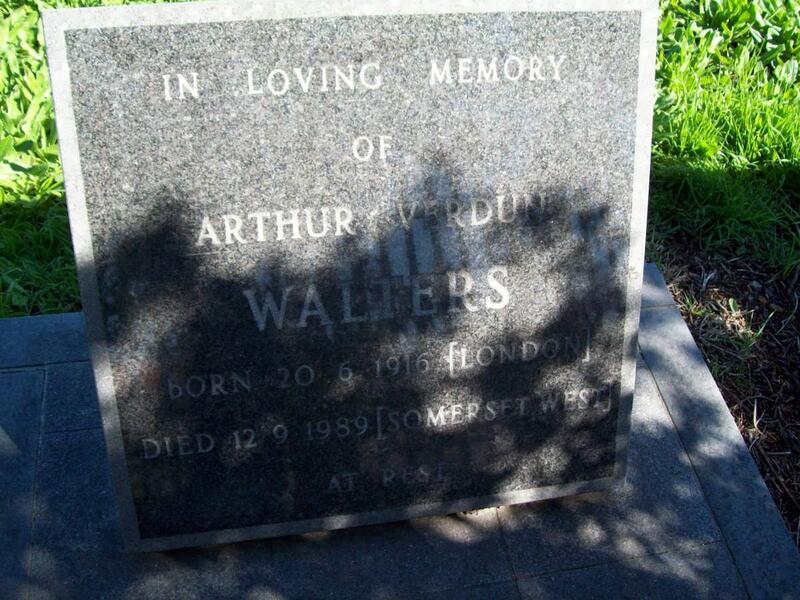 WALTERS Arthur Verdun 1916-1989