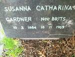 GARDNER Susanna Catharina nee BRITS 1884-1969