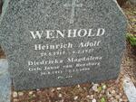 WENHOLD Heinrich Adolf 1915-1977 & Diedrieka Magdalena JANSE VAN RENSBURG 1911-1998