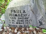 HUMBERG Paula nee DRüHE 1903-1992