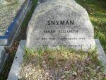 SNYMAN Sarah Elizabeth 1935-1985