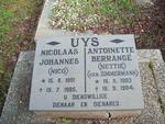 UYS Nicolaas Johannes 1901-1985 & Antoinette Berrancé ZIMMERMANN 1903-1984