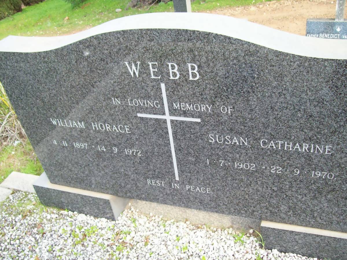 WEBB William Horace 1897-1972 & Susan Catharine 1902-1970