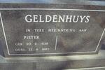 GELDENHUYS Pieter 1938-1982