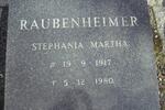 RAUBENHEIMER Stephania Martha 1917-1980
