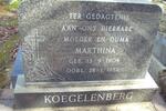 KOEGELENBERG Marthina 1906-1982