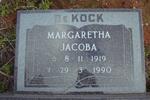 KOCK Margaretha Jacoba, de 1919-1990
