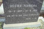 FERREIRA Hester 1887-1979