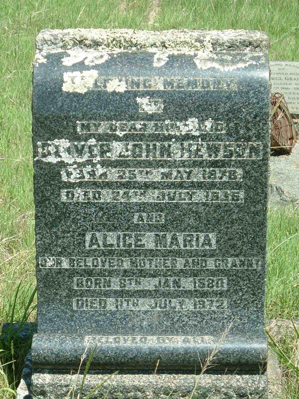HEWSON Oliver John 1875-1935 & Alice Maria 1880-1972