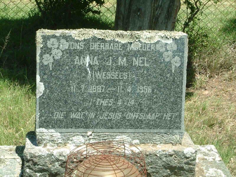 NEL Anna J.M. nee WESSELS 1887-1956