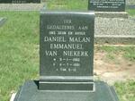 NIEKERK Daniel Malan Emmanuel, van 1962-1981
