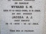 WESSELS Wynand S.M 1862-1922 & Jacoba A.J. SWART 1870-1954