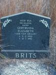 BRITS Gertruida Elizabeth nee VAN GRAAN 1900-1992