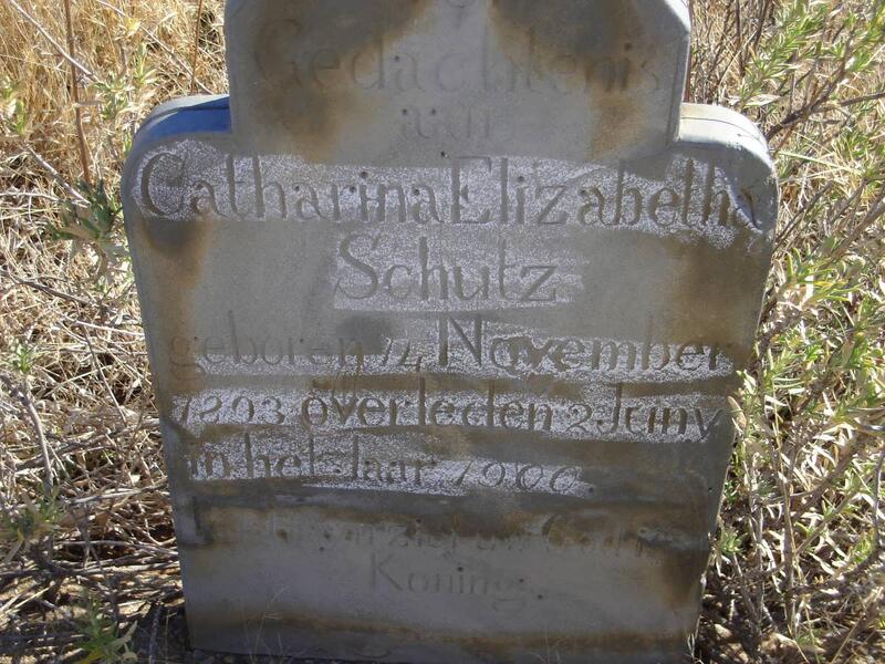 SCHUTZ Catharina Elizabetha 1893-1900