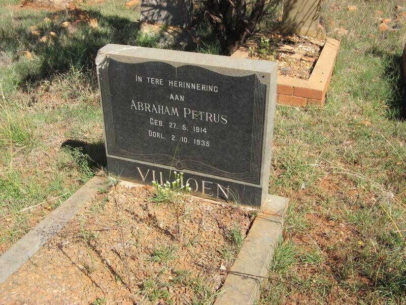 VILJOEN Abraham Petrus 1914-1935