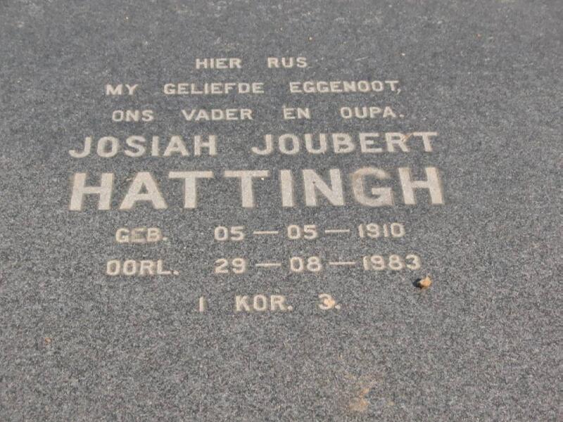 HATTINGH Josiah Joubert 1910-1983