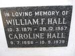 HALL William F. 1871-1957 & Caroline 1886-1979