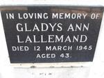 LALLEMAND Gladys Ann -1945