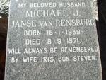 RENSBURG Michael J., Janse van 1939-1971