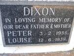 DIXON Peter -1958 & Louise -1958