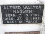 HADWEN Alfred Walter 1907-1962