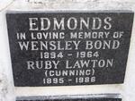 EDMONDS Wensley Bond 1894-1964 & Ruby Lawton GUNNING 1895-1986