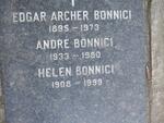 BONNICI Edgar Archer 1895-1973 :: BONNICI Andre 1933-1980 :: BONNICI Helen 1908-1999