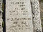 RIDGWAY William Herbert 1902-1978 & LIlian Anne WILLIAMS 1907-1960
