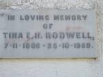 RODWELL Tina E.H. 1886-1959