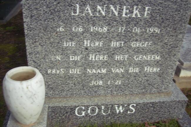 GOUWS Janneke 1968-1991