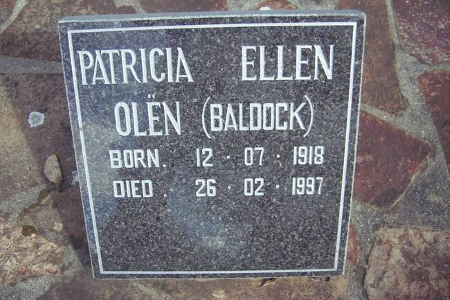 OLëN Patricia Ellen nee BALDOCK 1918-1997