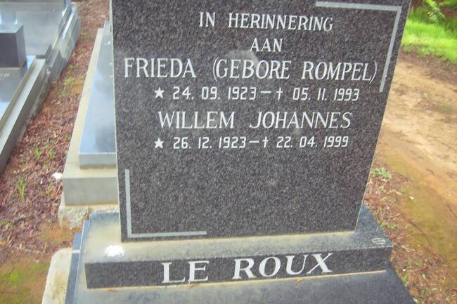 ROUX Willem Johannes, le 1923-1999 & Frieda ROMPEL 1923-1993