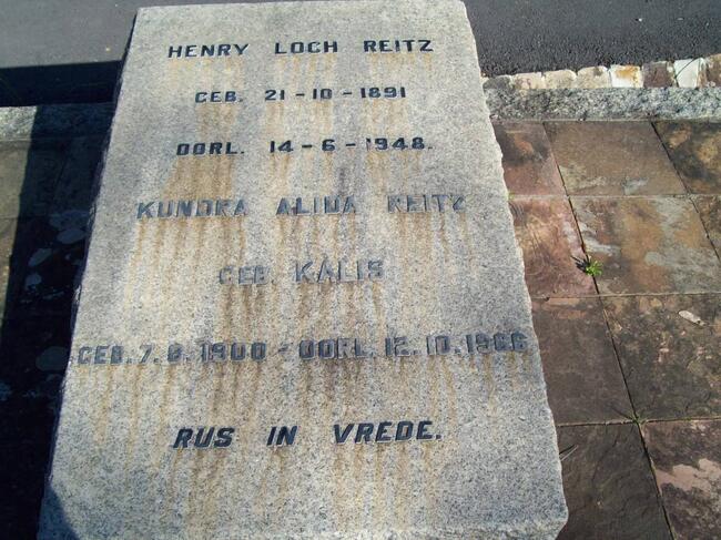 REITZ Henry Loch 1891-1948 & Kundra Alida KALIS 1900-1966