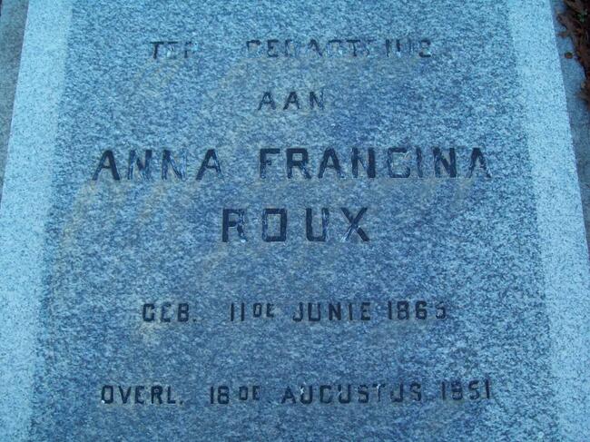 ROUX Anna Francina 1865-1951