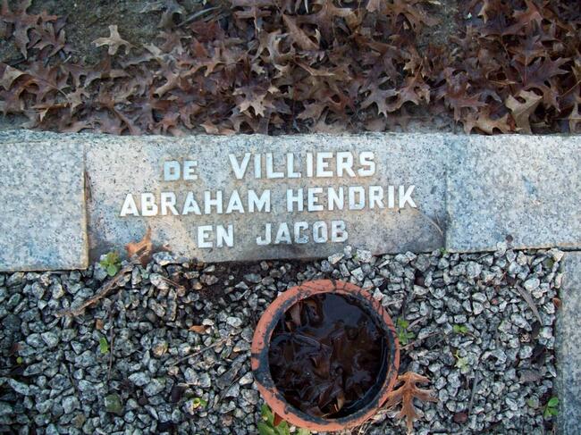 VILLIERS Abraham Hendrik, de :: DE VILLIERS Jacob