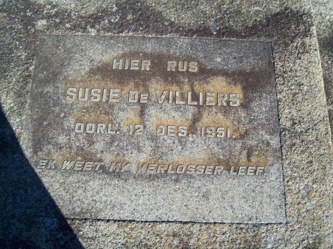 VILLIERS Susie, de -1951