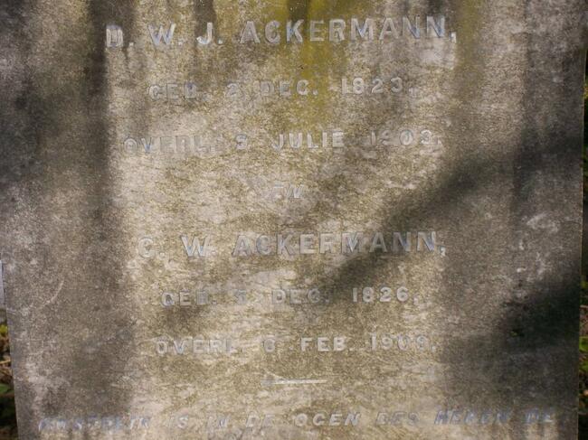 ACKERMANN W.J. 1823-1903 & C.W. 1826-1909